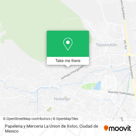 Papeleria y Merceria La Union de Xoloc map