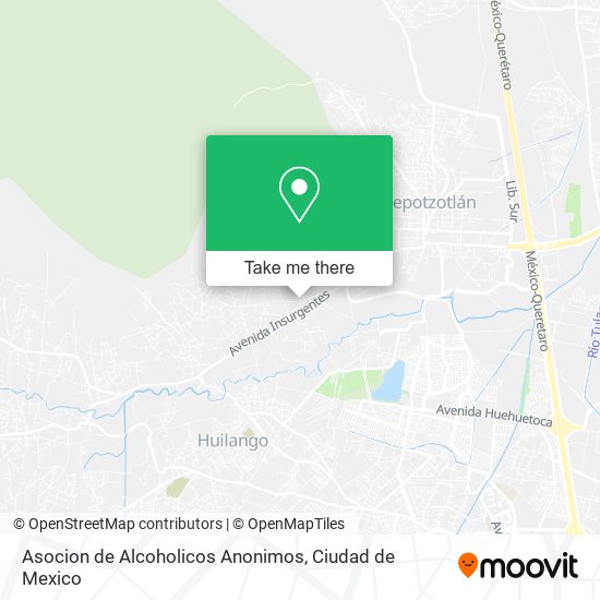 Asocion de Alcoholicos Anonimos map