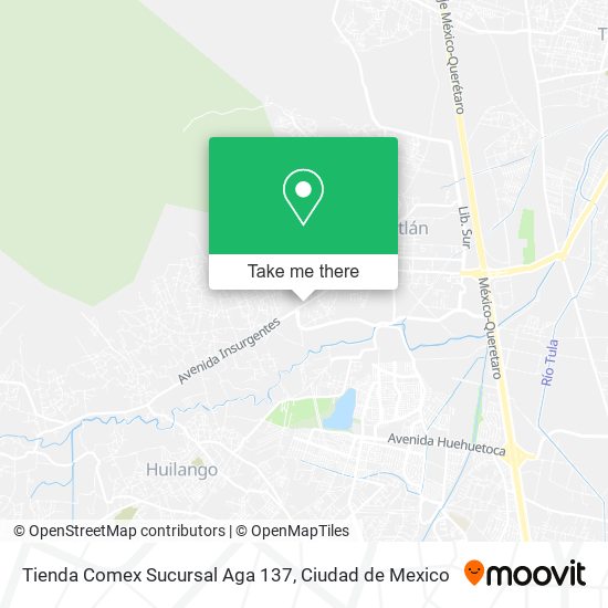 Mapa de Tienda Comex Sucursal Aga 137