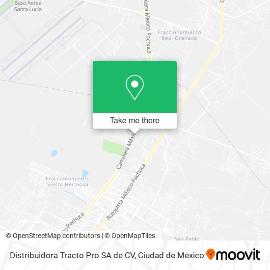Distribuidora Tracto Pro SA de CV map