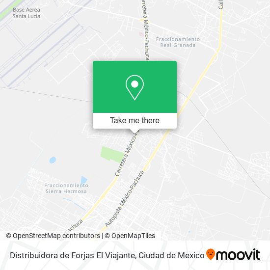 Mapa de Distribuidora de Forjas El Viajante