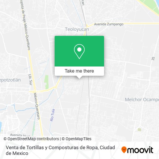 Mapa de Venta de Tortillas y Composturas de Ropa