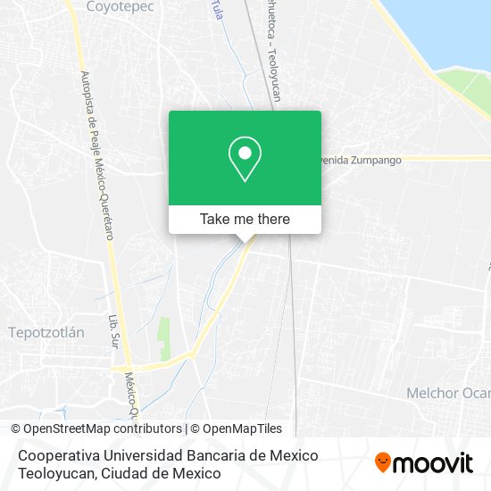 Cooperativa Universidad Bancaria de Mexico Teoloyucan map