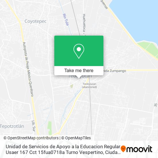 Unidad de Servicios de Apoyo a la Educacion Regular Usaer 167 Cct 15fua0718a Turno Vespertino map