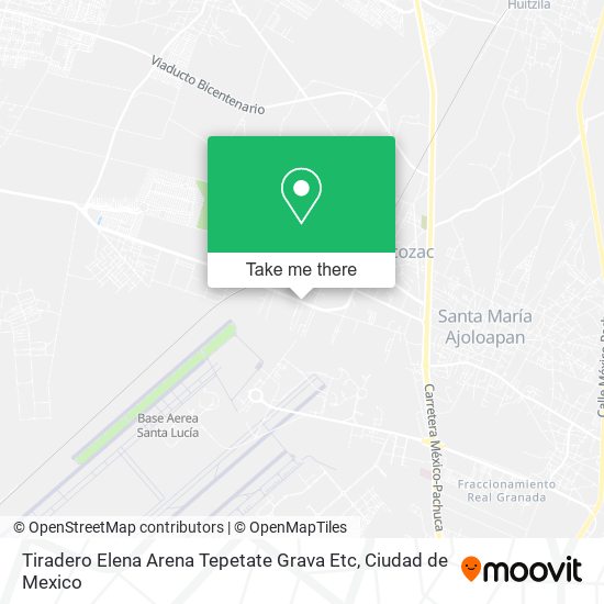 Tiradero Elena Arena Tepetate Grava Etc map