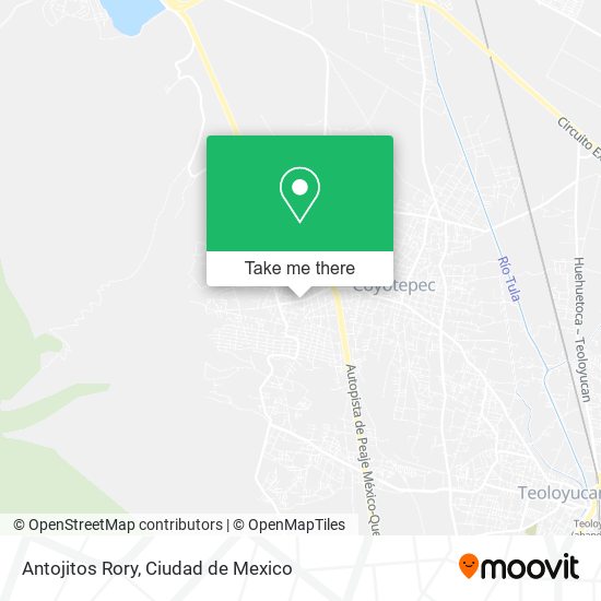 Antojitos Rory map