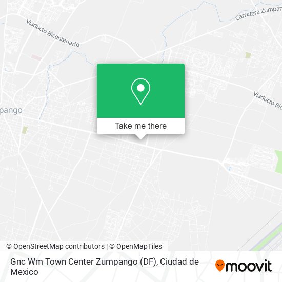 Mapa de Gnc Wm Town Center Zumpango (DF)