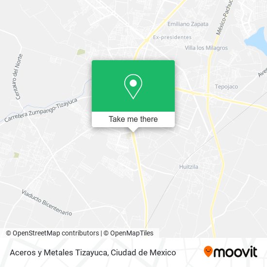 Aceros y Metales Tizayuca map