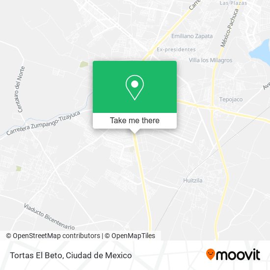 Tortas El Beto map