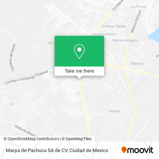 Marpa de Pachuca SA de CV map