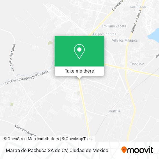 Mapa de Marpa de Pachuca SA de CV