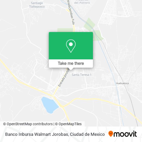Mapa de Banco Inbursa Walmart Jorobas