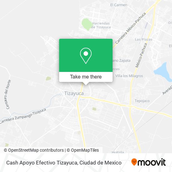 Cash Apoyo Efectivo Tizayuca map