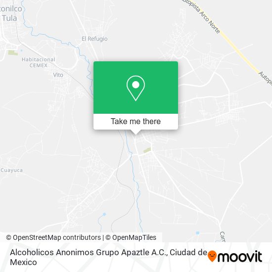 Mapa de Alcoholicos Anonimos Grupo Apaztle A.C.