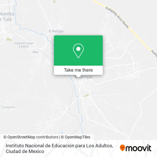 Instituto Nacional de Educacion para Los Adultos map