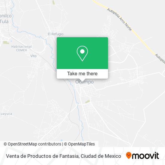 Venta de Productos de Fantasia map