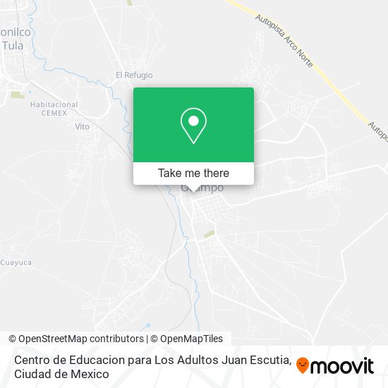 Centro de Educacion para Los Adultos Juan Escutia map