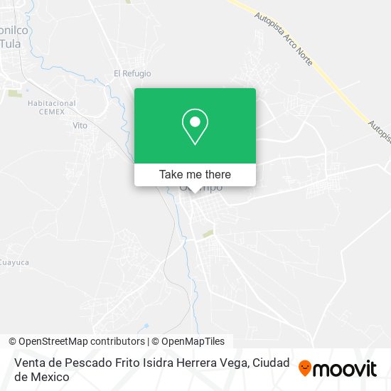 Mapa de Venta de Pescado Frito Isidra Herrera Vega