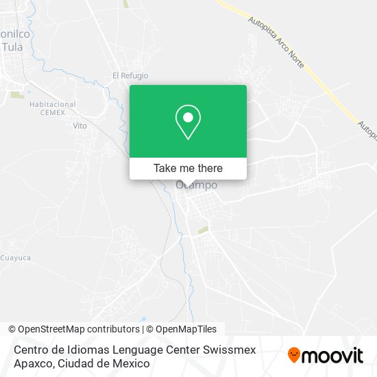 Mapa de Centro de Idiomas Lenguage Center Swissmex Apaxco