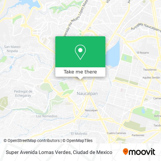 Super Avenida Lomas Verdes map