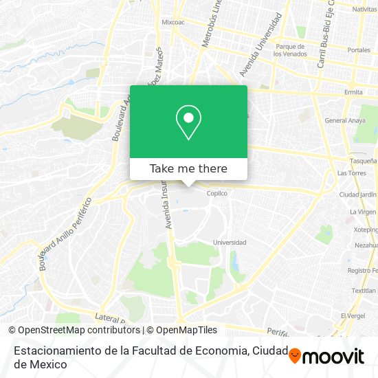 Mapa de Estacionamiento de la Facultad de Economia