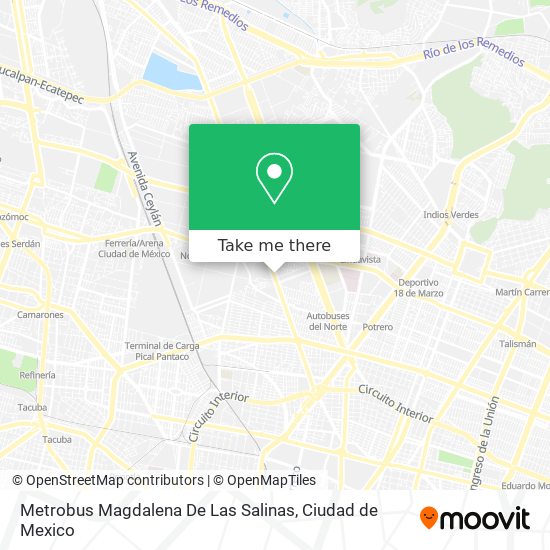 Metrobus Magdalena De Las Salinas map