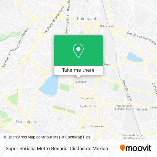 Super Soriana Metro Rosario map