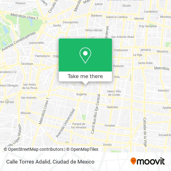 Calle Torres Adalid map