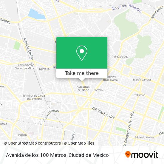 Avenida de los 100 Metros map