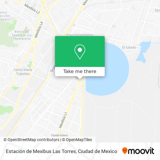 Mapa de Estación de Mexibus Las Torres