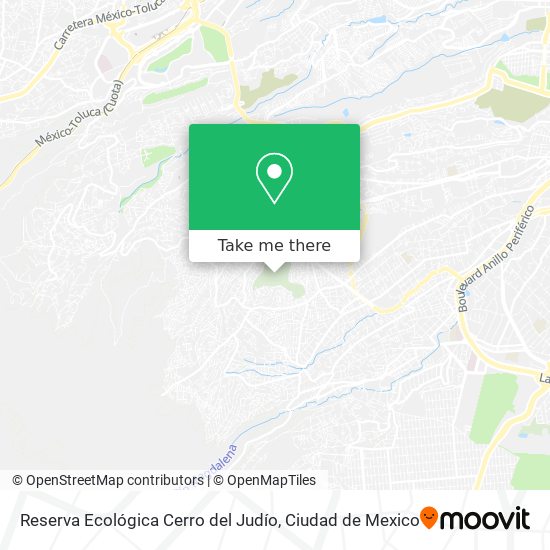 Mapa de Reserva Ecológica Cerro del Judío