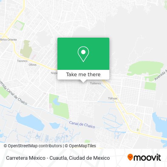 Carretera México - Cuautla map