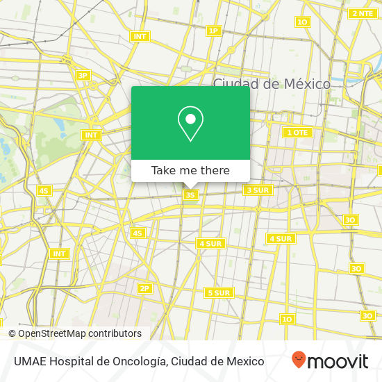 UMAE Hospital de Oncología map