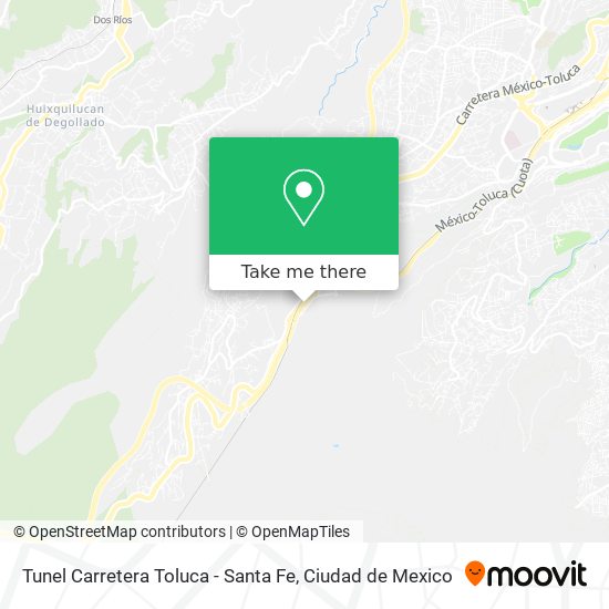 Mapa de Tunel Carretera Toluca - Santa Fe