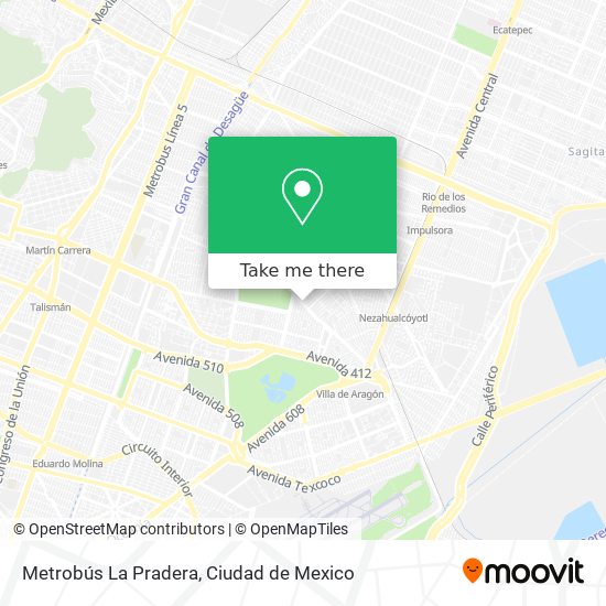 Metrobús La Pradera map