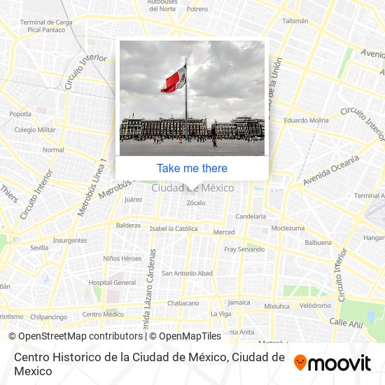 Centro Historico de la Ciudad de México map