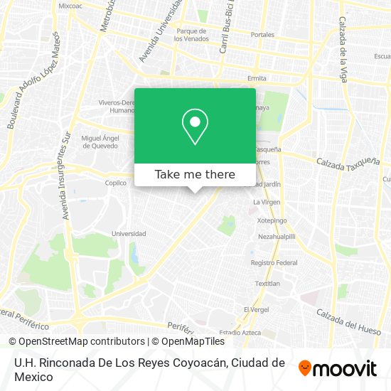 U.H. Rinconada De Los Reyes Coyoacán map