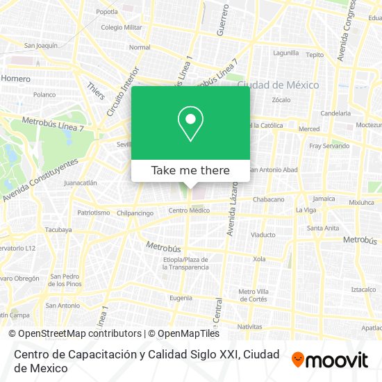 Centro de Capacitación y Calidad Siglo XXI map
