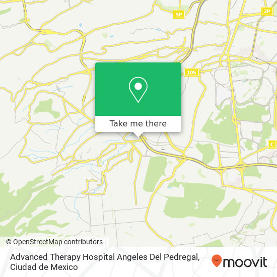 Advanced Therapy Hospital Angeles Del Pedregal map