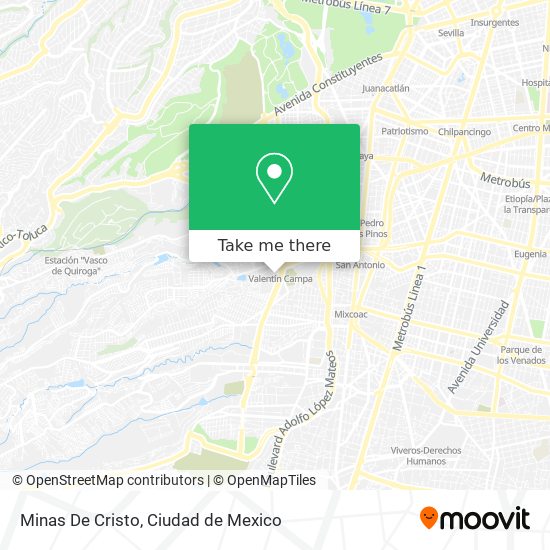 Minas De Cristo map