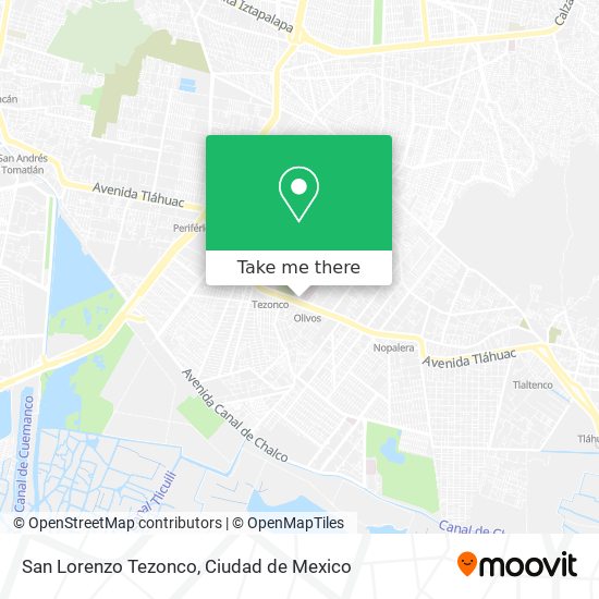 Mapa de San Lorenzo Tezonco