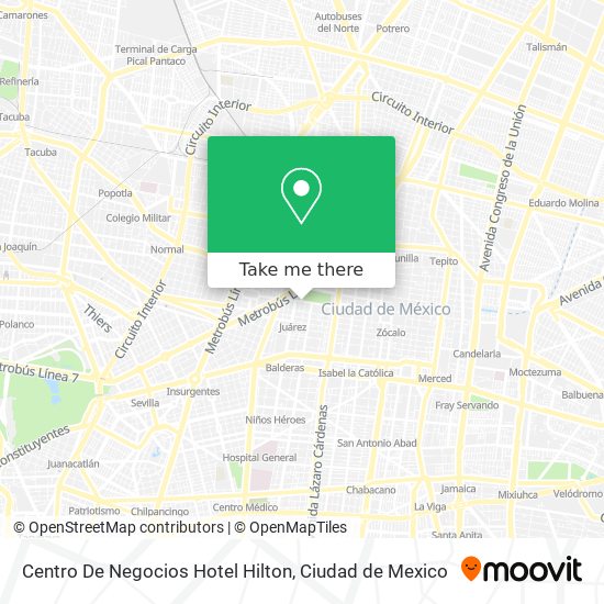 Centro De Negocios Hotel Hilton map