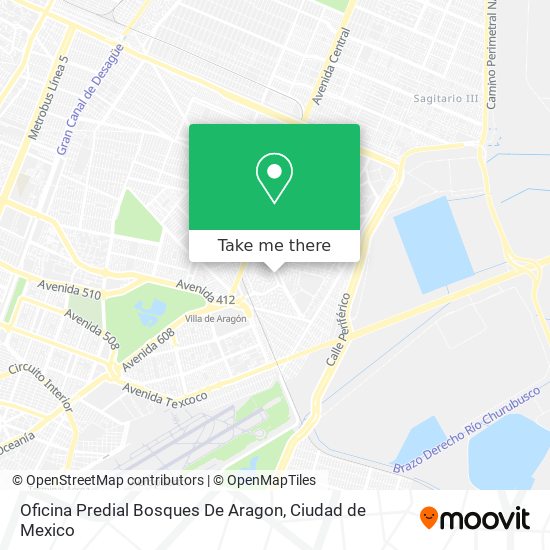 Mapa de Oficina Predial Bosques De Aragon