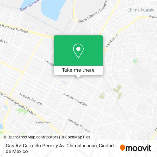 Mapa de Gas Av. Carmelo Pérez y Av. Chimalhuacan