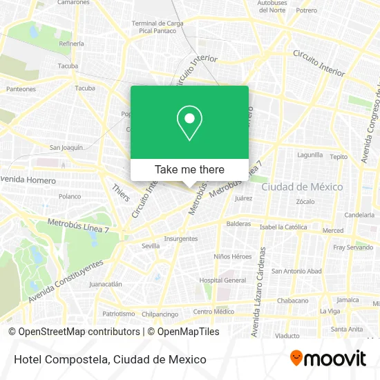 Hotel Compostela map