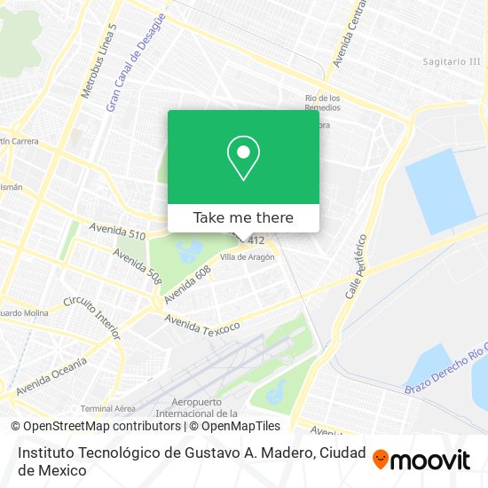 Instituto Tecnológico de Gustavo A. Madero map