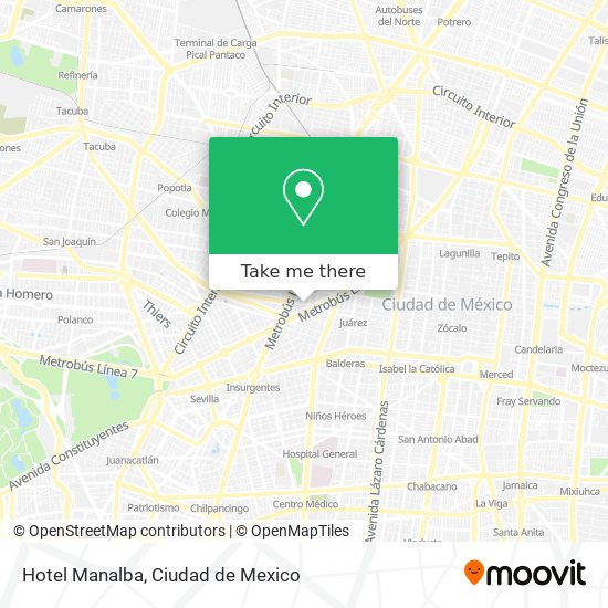 Mapa de Hotel Manalba