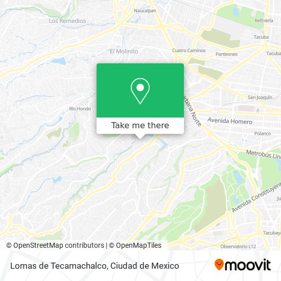 Lomas de Tecamachalco map