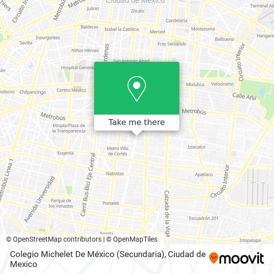 Mapa de Colegio Michelet De México (Secundaria)