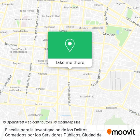 Fiscalia para la Investigacion de los Delitos Cometidos por los Servidores Públicos map